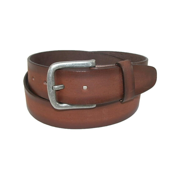 CTM  Burnished Leather Bridle Belt with Removable Buckle (Men)