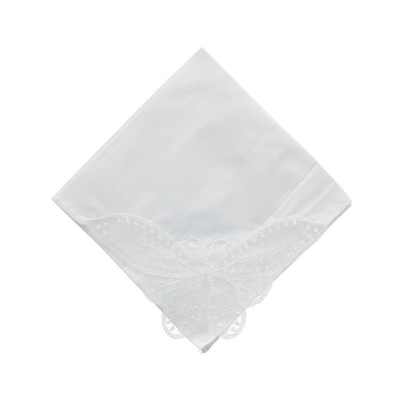 CTM Butterfly Corner Lace Handkerchief (Women)