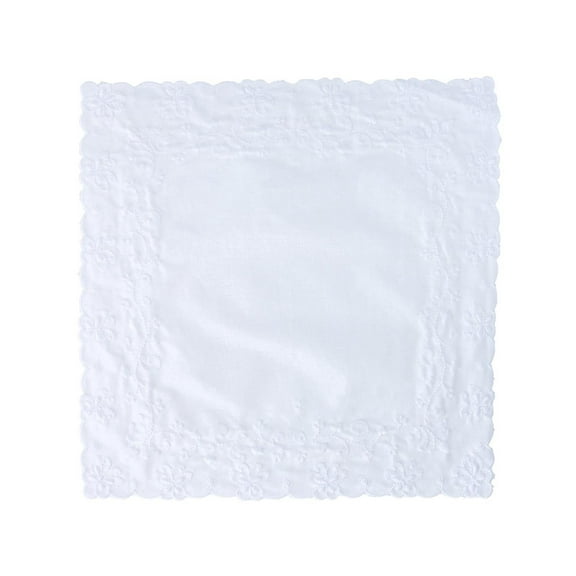 CTM  Butterfly and Heart Embroidered Keepsake Handkerchief (Women)