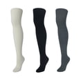 thumbnail image 1 of CTM  Cable Knit Over-The-Knee Soft Socks (3 Pairs) (Women), 1 of 5