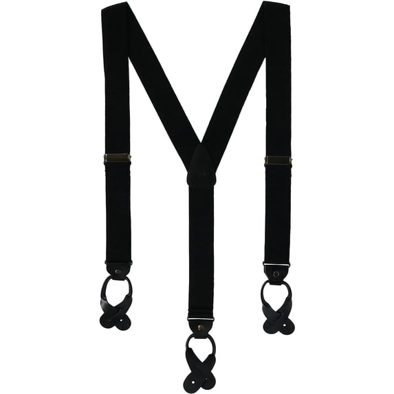 CTM Canvas Button-End Old West Suspenders (Tall Available) (Men)