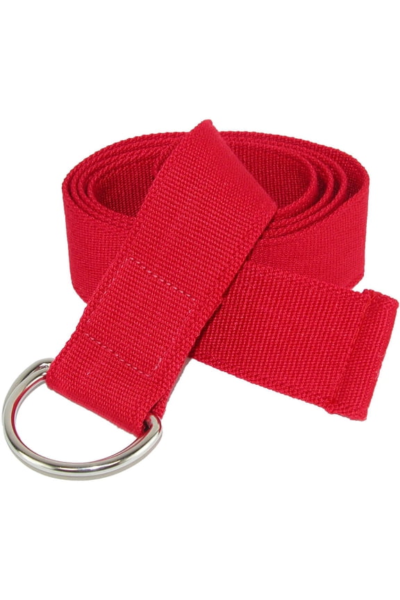 Canvas Web Belt with D Ring Buckle
