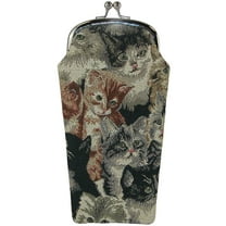 CTM Cat Print Tapestry Glasses Case (Women)