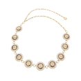 thumbnail image 1 of CTM Circle Stone Beaded Concho Gold Chain Belt Adjustable (Women), 1 of 3