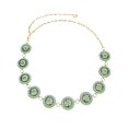 thumbnail image 1 of CTM Circle Stone Beaded Concho Gold Chain Belt Adjustable (Women), 1 of 3