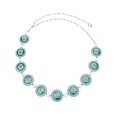 thumbnail image 1 of CTM Circle Stone Beaded Concho Silver Chain Belt Adjustable (Women), 1 of 3