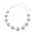 thumbnail image 1 of CTM Circle Stone Beaded Concho Silver Chain Belt Adjustable (Women), 1 of 3