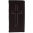 thumbnail image 1 of CTM Classic Leather Checkbook Cover with Stitched Cross, 1 of 4