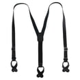 thumbnail image 1 of CTM  Coated Leather Button-End 1 Inch Suspenders (Men), 1 of 4