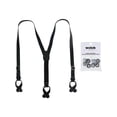 thumbnail image 1 of CTM  Coated Leather Button-End Y-Back Suspender with Bachelor Buttons (Men), 1 of 7