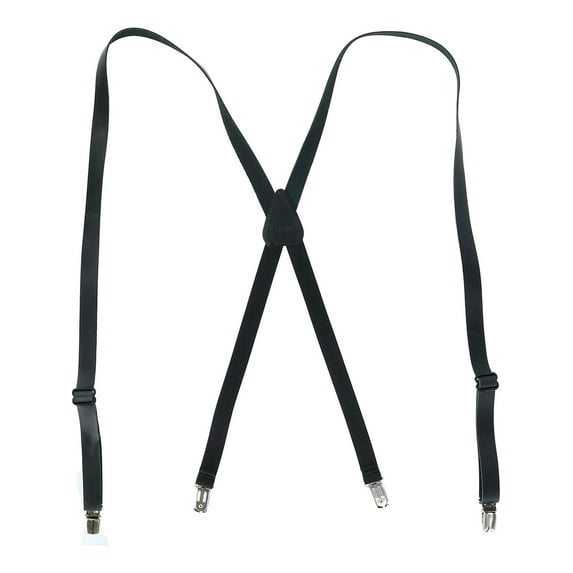 CTM Coated Leather Clip-End 3/4 Inch Suspenders