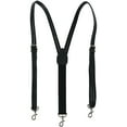 thumbnail image 1 of CTM  Coated Leather Flat Braided Suspenders with Metal Swivel Hook Ends (Men), 1 of 3