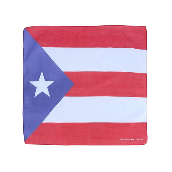 CTM Cottom Puerto Rico Flag Bandana Set (Pack of 12)