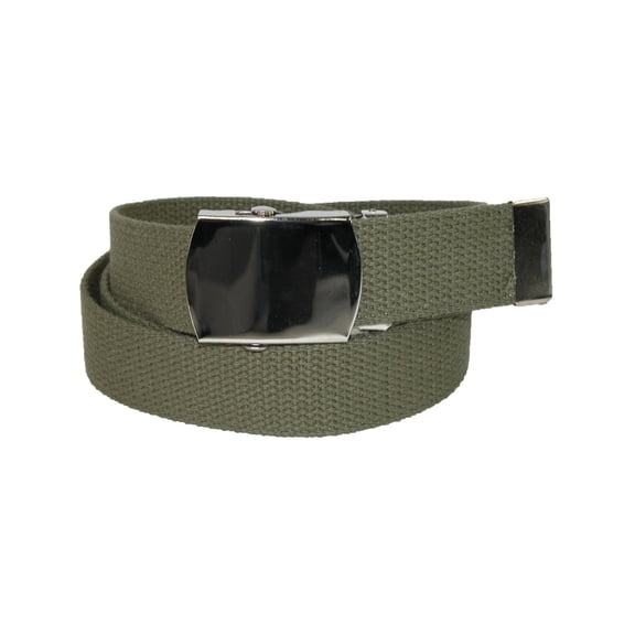 CTM Cotton Adjustable Belt with Nickel Buckle