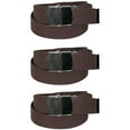 thumbnail image 1 of CTM Cotton Adjustable Belt with Nickel Finish Buckle (Pack of 3), 1 of 3