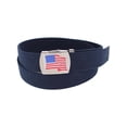 thumbnail image 1 of CTM Cotton Adjustable Belt with U.S.A. Flag Buckle, 1 of 4