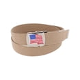 thumbnail image 1 of CTM Cotton Adjustable Belt with U.S.A. Flag Buckle, 1 of 4