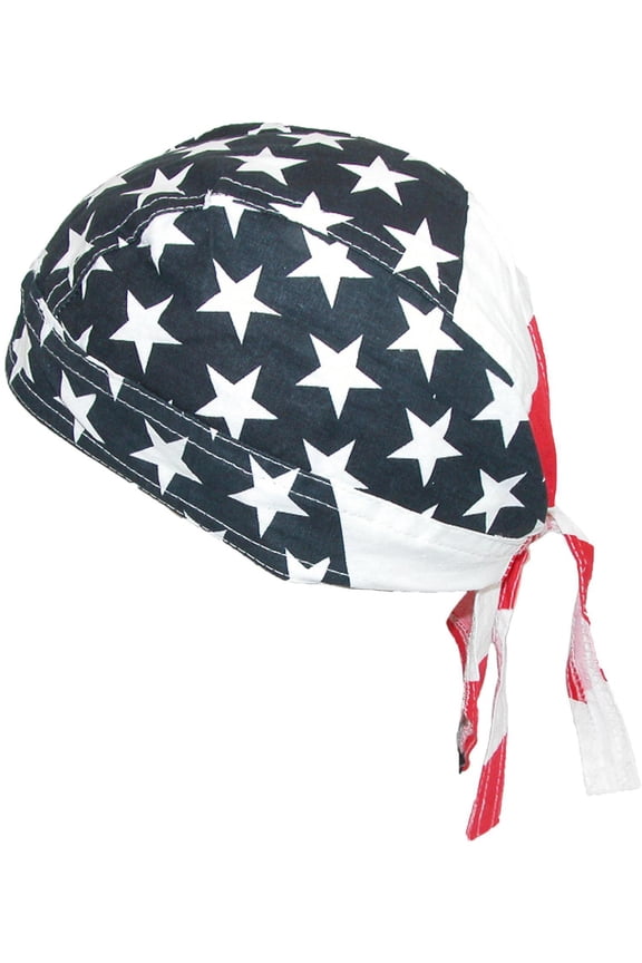Cotton American Flag Do Rag Cap (Men)