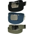 thumbnail image 1 of CTM  Cotton Belt with Nickel Buckle (Pack of 3 Colors) (Men Big & Tall), 1 of 4