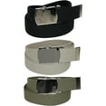 thumbnail image 1 of CTM  Cotton Belt with Nickel Buckle (Pack of 3 Colors) (Men Big & Tall), 1 of 4