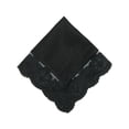 thumbnail image 1 of CTM  Cotton Black Fairy Lace Handkerchief (Women), 1 of 3