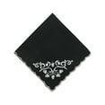 thumbnail image 1 of CTM  Cotton Black and White Floral Scroll Handkerchief (Women), 1 of 2