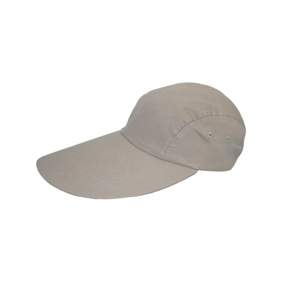 CTM Cotton Long 5 Inch Bill Visor Baseball Cap