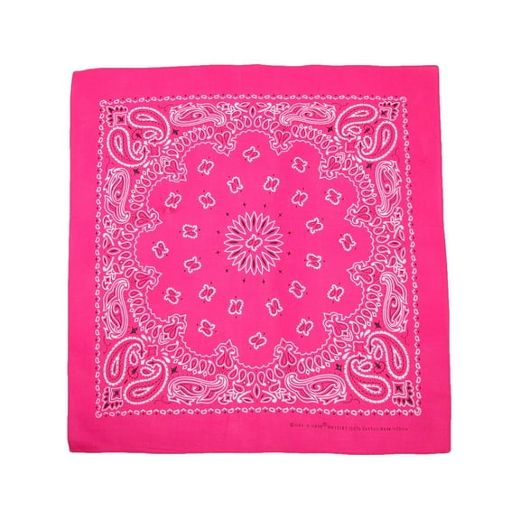 CTM Cotton Neon Paisley Bandanas