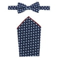 thumbnail image 1 of CTM  Cotton Petite Flowers Bow Tie and Hanky Set (Men), 1 of 6
