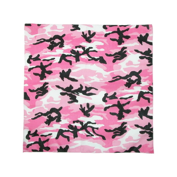 CTM Cotton Pink Camouflage Bandana (Pack of 5) (Women)