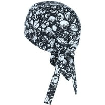 CTM Cotton Premium Lined Skull Print Do Rag