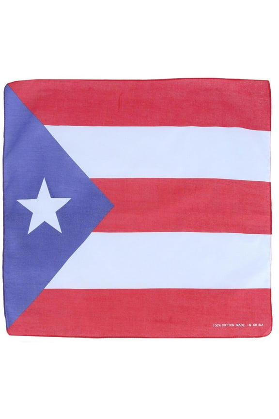 Cotton Puerto Rico Flag Bandana