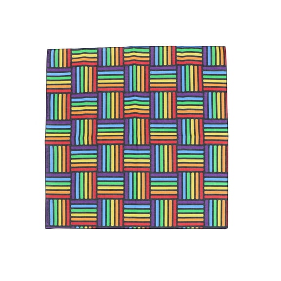 CTM Cotton Rainbow Weave Print Bandana