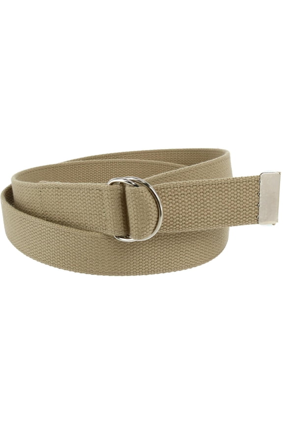 Cotton Web 1.25 Inch Belt with D Ring Buckle