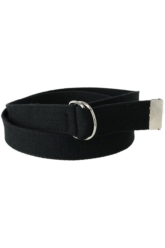 Cotton Web 1.25 Inch Belt with D Ring Buckle