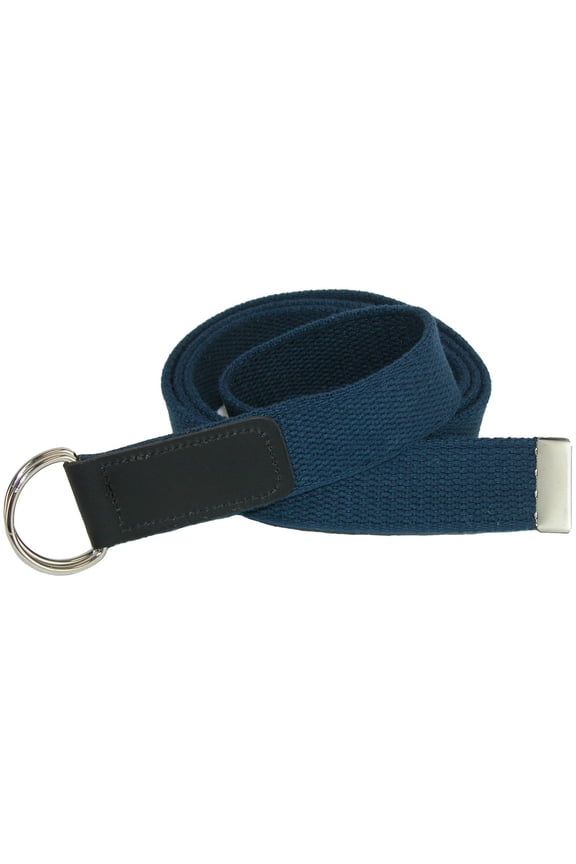 Cotton Web Belt with Double D Ring Buckle (Women's Plus)