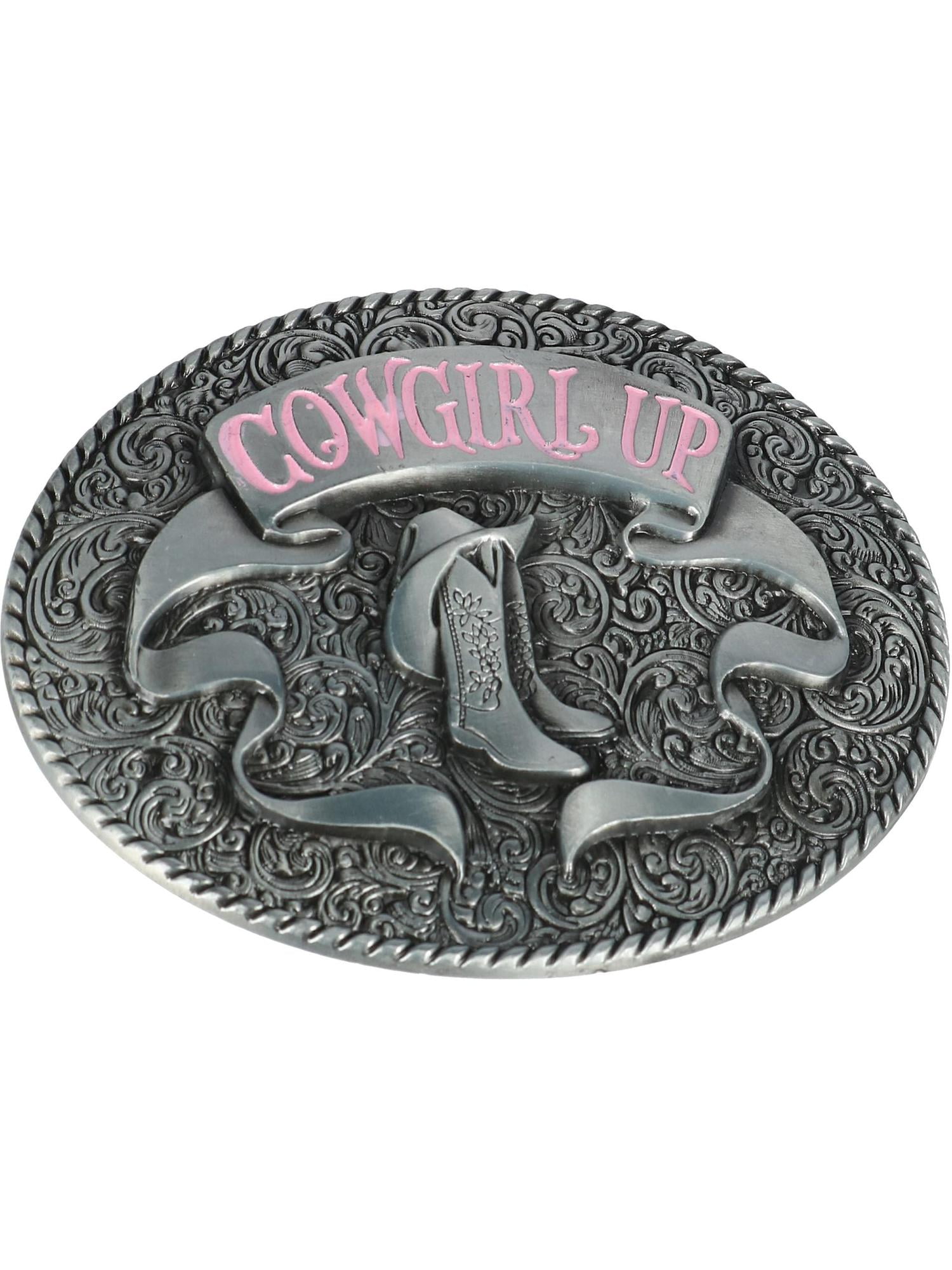 CTM Cowgirl Up Belt Buckle with Boots