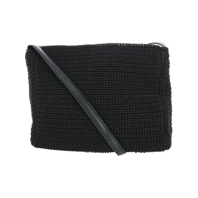 CTM Crochet Crossbody Bag with Faux Leather Strap (Women)