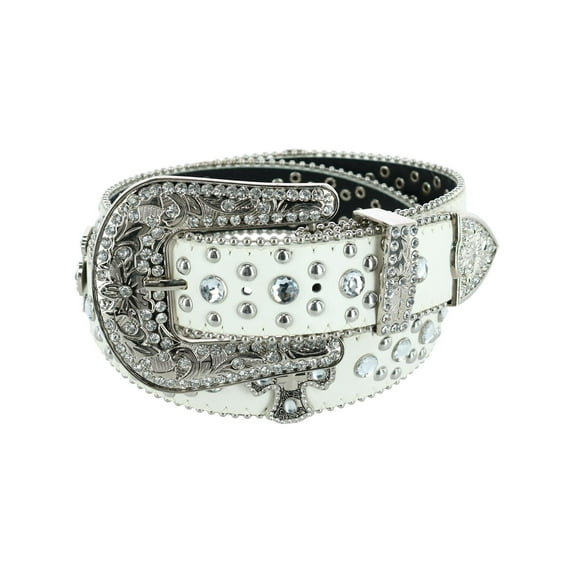 CTM Cross Concho Western Rhinestone Belt (Women)