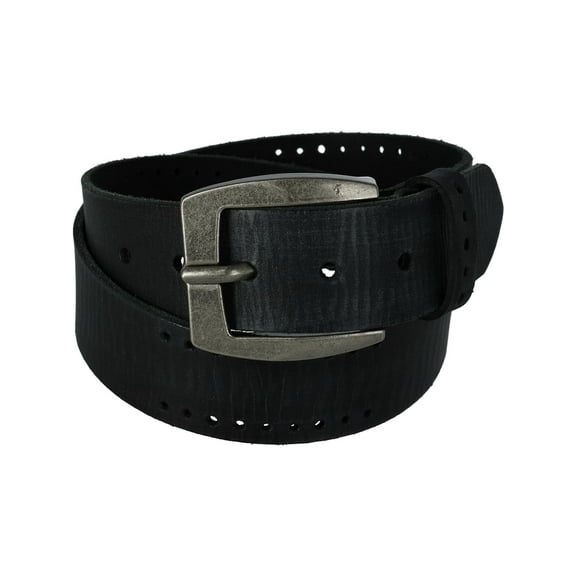 CTM Distressed Leather Bridle Belt with Perforations (Men)