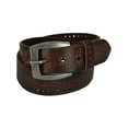 thumbnail image 1 of CTM  Distressed Leather Bridle Belt with Perforations (Men), 1 of 3