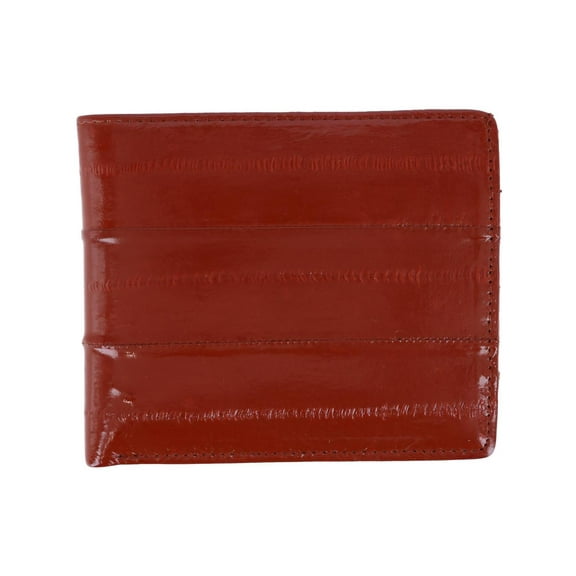 CTM  Eel Skin Leather Bifold Wallet with Coin Pouch (Men)