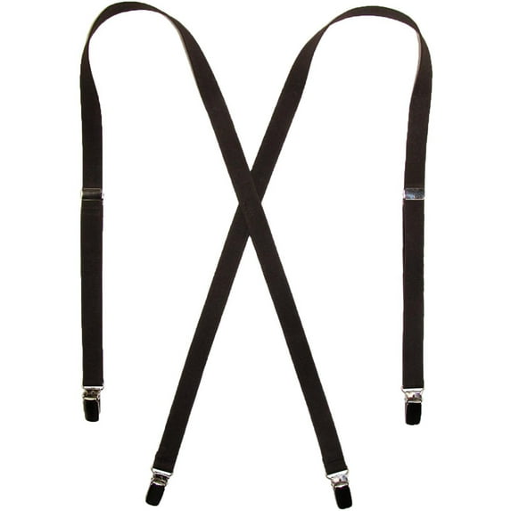 CTM Elastic .75 Inch Wide Undergarment Clip-End Suspenders