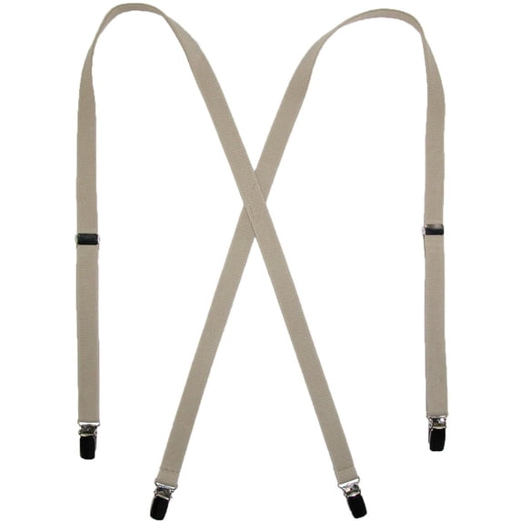 CTM Elastic .75 Inch Wide Undergarment Clip-End Suspenders