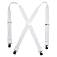 thumbnail image 1 of CTM  Elastic Anti Slip Pin Clip Suspenders with Leather Drop Tabs (Men), 1 of 4