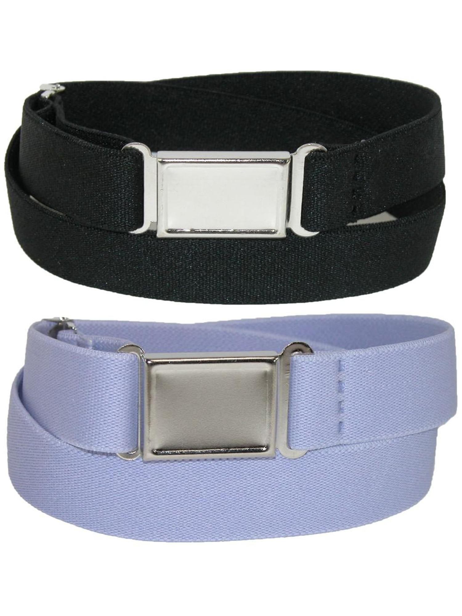 CTM Elastic Belt with Magnetic No Show Flat Buckle (Pack of 
