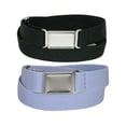 thumbnail image 1 of CTM  Elastic Belt with Magnetic No Show Flat Buckle (Pack of 2 Colors) (Women's Plus), 1 of 4