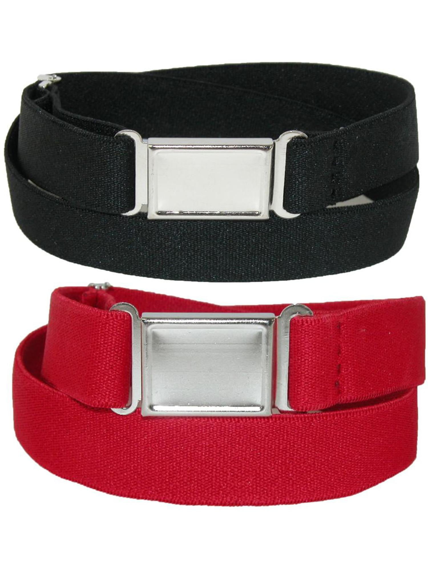 CTM Elastic Belt with Magnetic No Show Flat Buckle (Pack of 