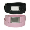 thumbnail image 1 of CTM  Elastic Belt with Magnetic No Show Flat Buckle (Pack of 2 Colors) (Women's Plus), 1 of 4