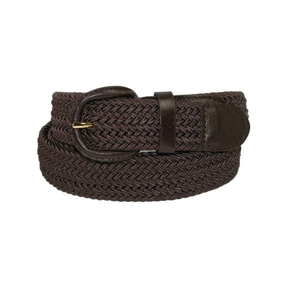 CTM  Elastic Braided Belt with Covered Buckle  (Men Big & Tall)